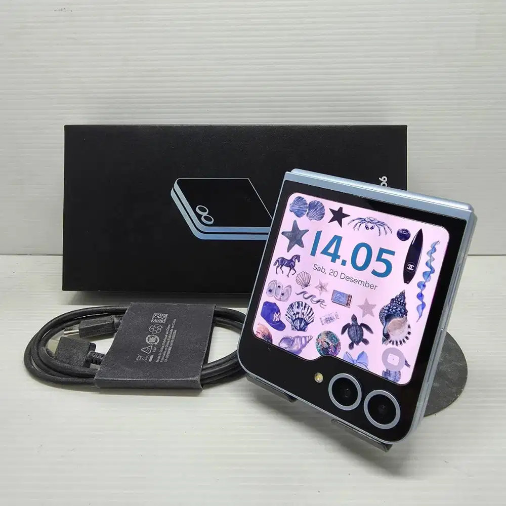 LIKE NEW 99% MULUS SAMSUNG GALAXY Z FLIP 6 4 5G 12/256 BLUE FULLSET  N