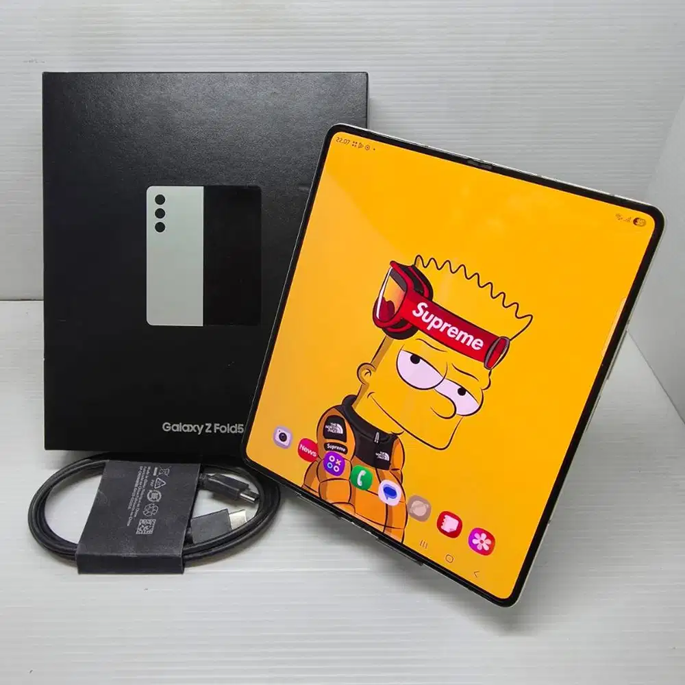 TERMURAH! SAMSUNG GALAXY Z FOLD 5 5G  12/256GB CREAM EX SEIN INDO FULL