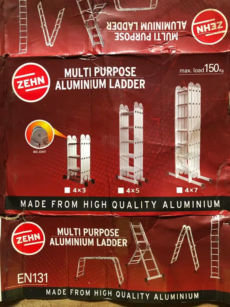 Tangga Aluminium Multi Fungsi, Kuat,Aman,High Quality, Brand ZEHN Asli