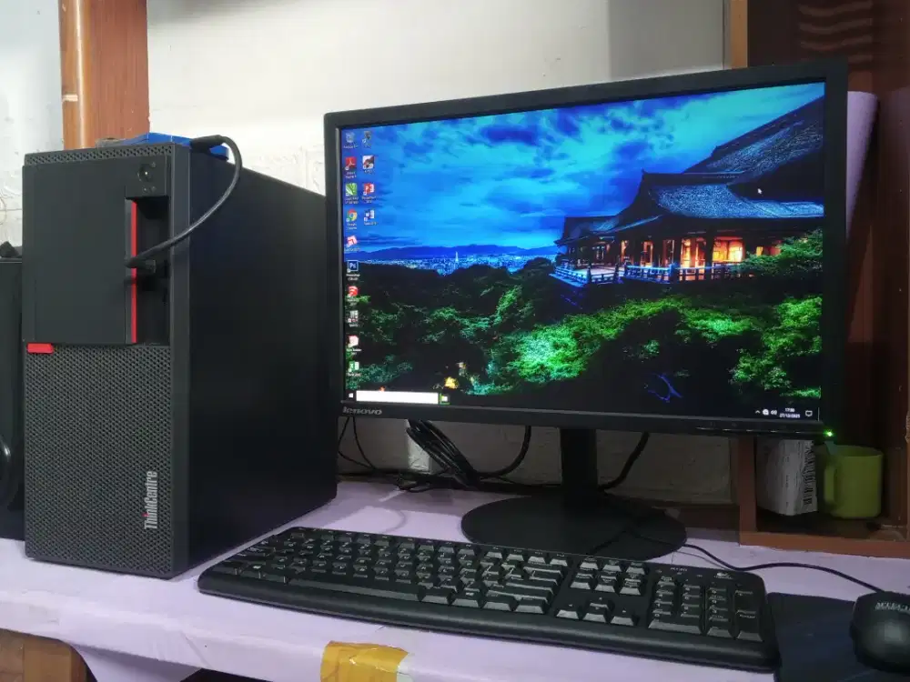 Pc editing intel core i5 gen7 + ram 8gb ddr4 + monitor 22inch lenovo
