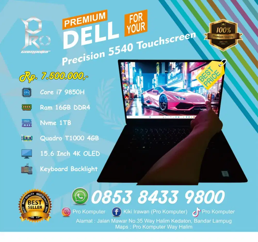 DELL Precision 5540 Touchscreen Gaming Render Prokomputer