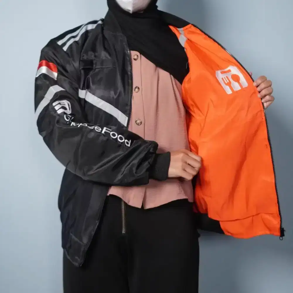 Jaket Shopee Food Bolak Balik