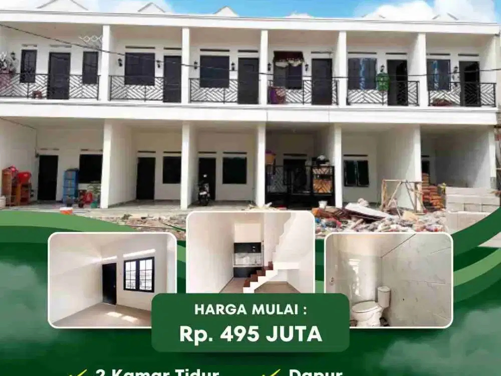 Rumah 2 lantai nyaman cluster di Kramat Jati Jakarta. Dekat  tol, RSUD