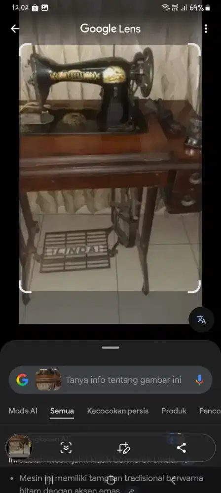 Mesin Jahit Jadoel Antik merk LINDA