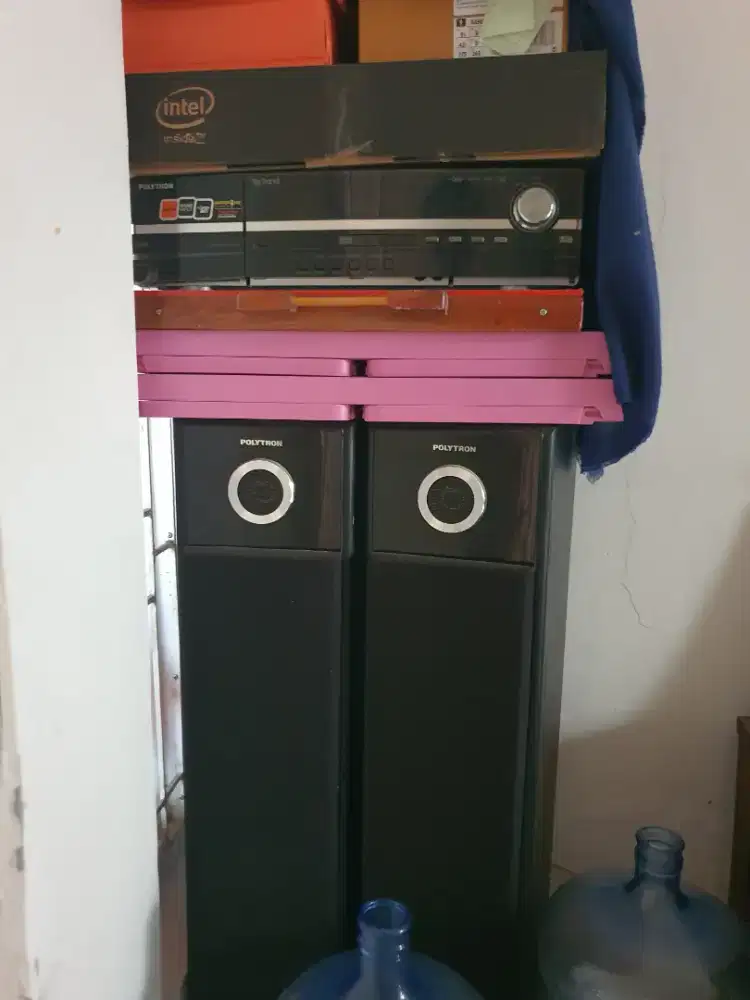 Speaker aktif dan vcd polytron lama