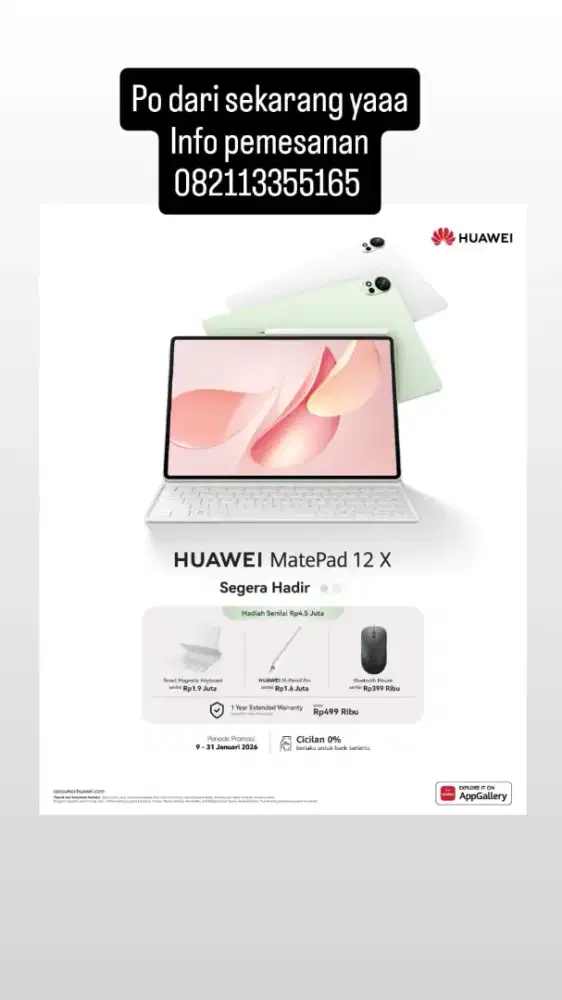 PO huawei matepad 12X 2026