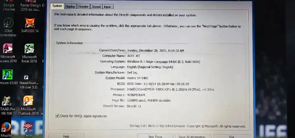 Laptop Dell siap pakai
