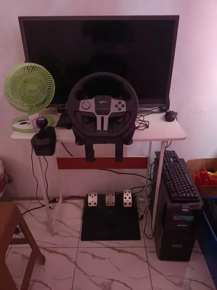 DI JUAL KOMPUTER LENGKAP DENGAN STEERING WHEEL PXN V9 GEN 2