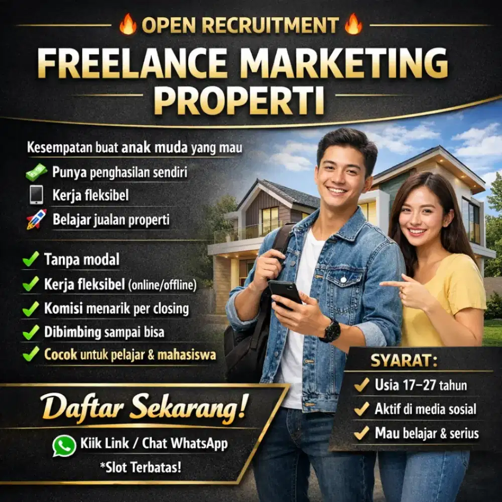 Anak Muda Wajib Coba!
Freelance Marketing - Komisi Jutaan