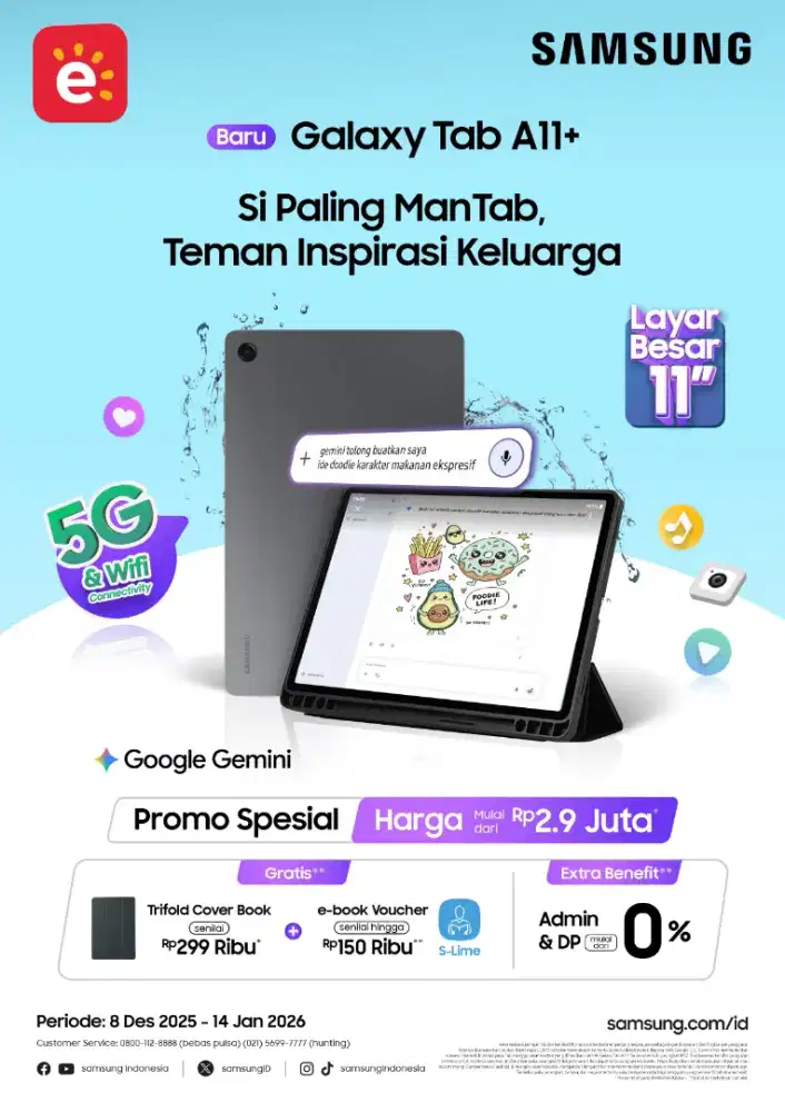 NEW Samsung Galaxy Tab A11+ mulai 2jt an aja