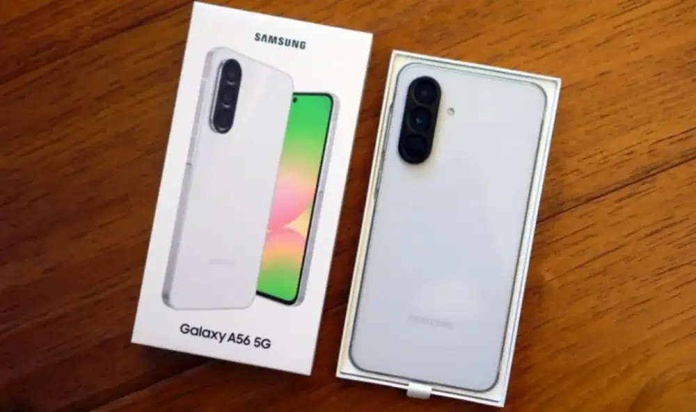 SAMSUNG A56 5G 8/256GB LIKE NEW GARANSI JULI 2026 WHITE