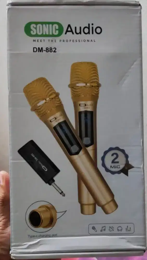 WIRELESS MICROPHONE DM-882 GOLD EDITION Sonic Audio Profesional