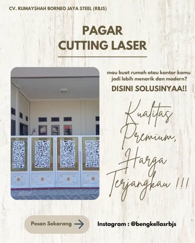 PAGAR CUTTING LASER MEWAH