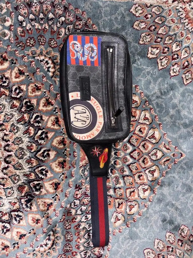gucci print belt beg