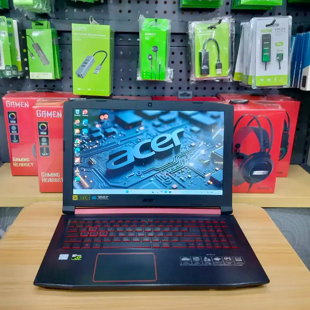 ​Laptop Gaming Acer Nitro5 i5-8300H RAM16GB - GTX 1050 4GB Siap Game!