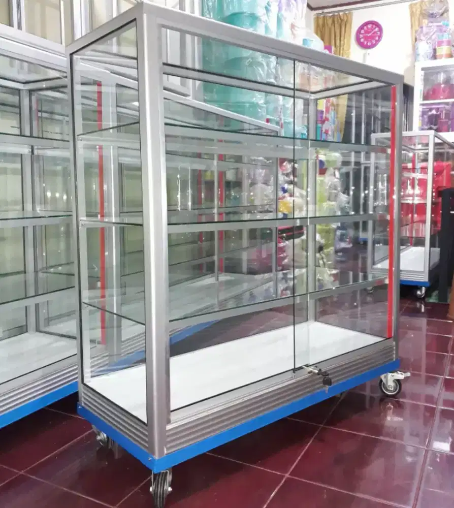 Etalase Warung 1 Meter Sudah Pakai RODA