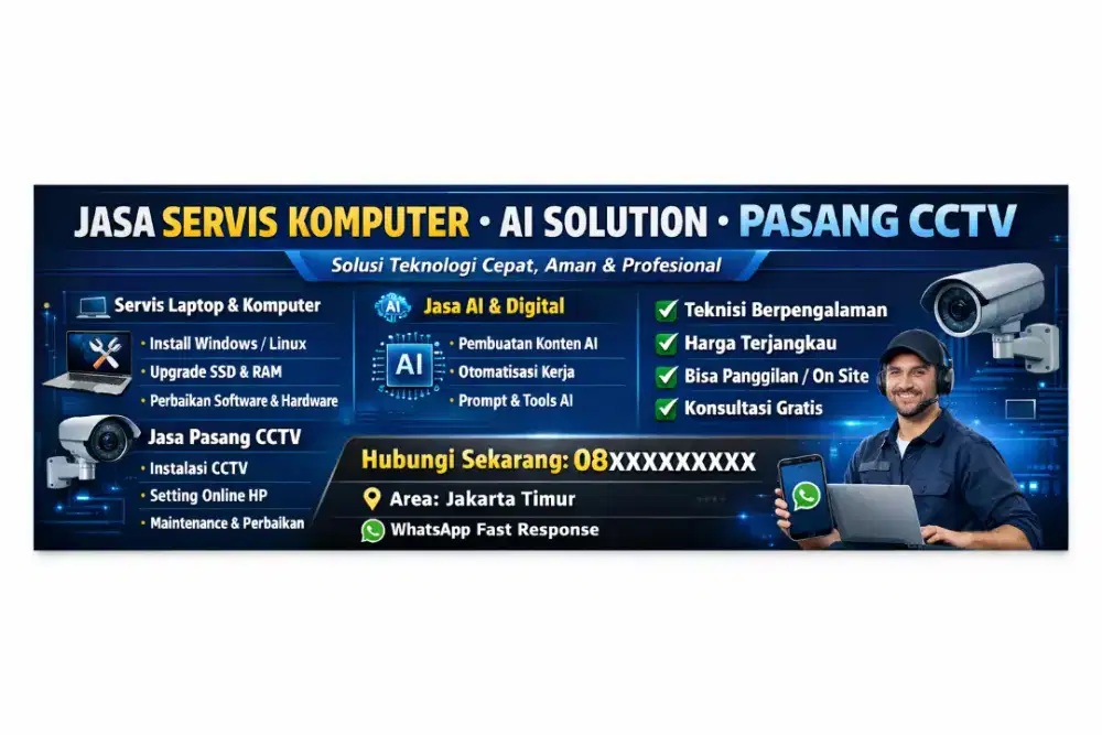 Servis Komputer & Pasang CCTV Jakarta Timur | Kami Datang