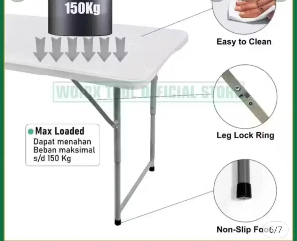 Jual meja lipat informa mudah dibawa bisa utk bazaar dan meja makan