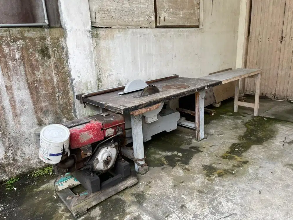 Meja Serkel Kayu – Double Power (Diesel & Listrik) + Meja Ekstensi