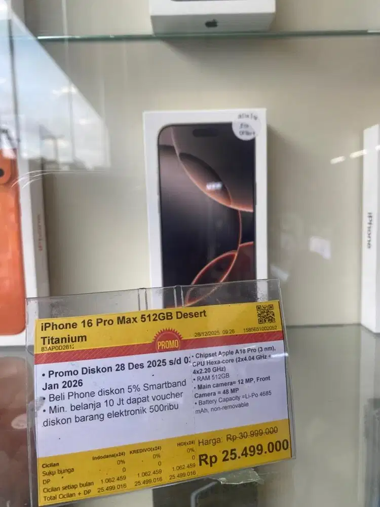 Bisa cicilan iphone 16 PM promo cicilan Bunga 0% free 2x angsurn