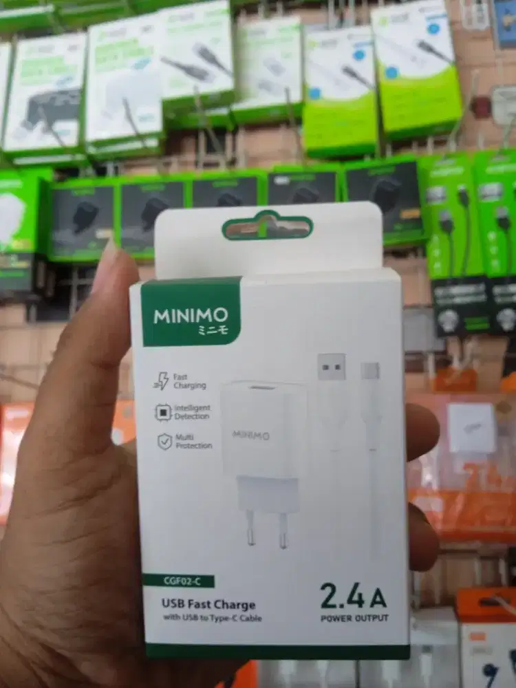 MINIMO CGF02-C USB Fast Charger With USB to Type-C Cable 2.4A