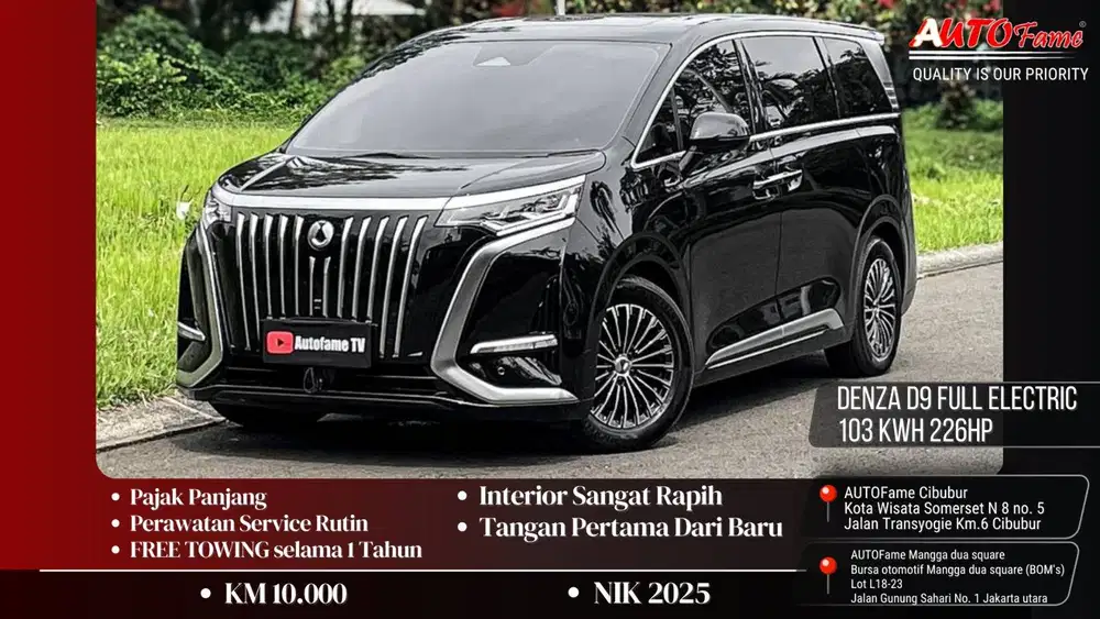 Denza D9 Full Electric 103 kWh 226HP NIK 2025 Black On Brown Tgn 1 Dr