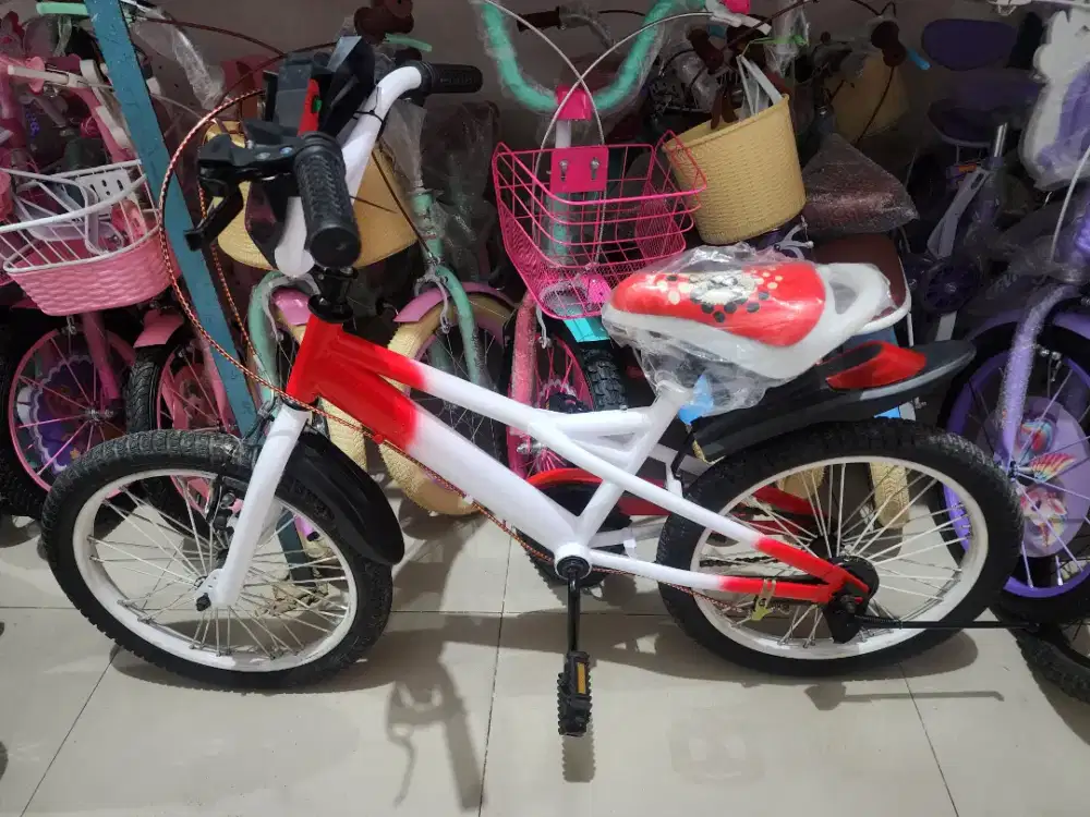 Sepeda Keren BMX Single Tempat Duduk Merah Putih Edition