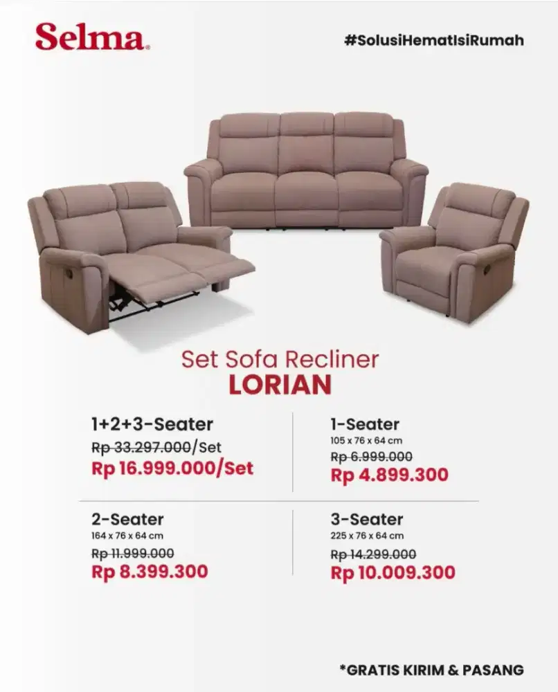 Promo sofa recliner