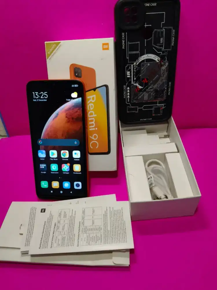 Redmi 9c ram 4/64 4g Lte lengkap segel normal mulus