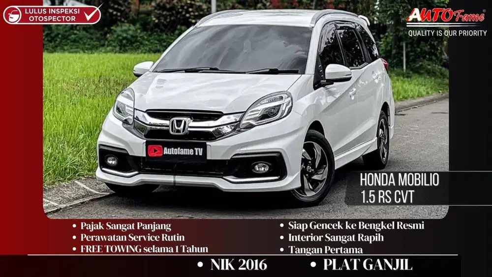 . Honda Mobilio 1.5 RS CVT AT Pemakaian 2017 White On Black LED Lamp N