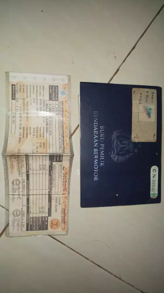 Surat kelengkapan motor kawasaki kaze STNK+BPKB