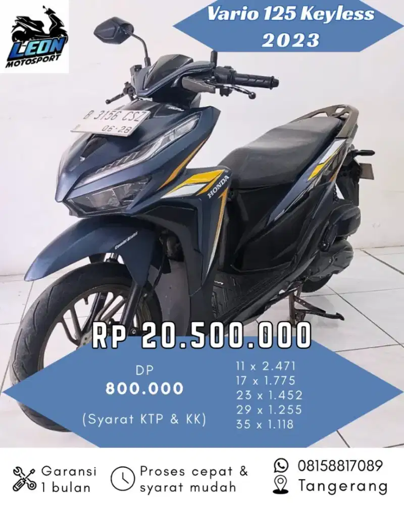 Vario 125 keyless 2023, jual beli motor seken