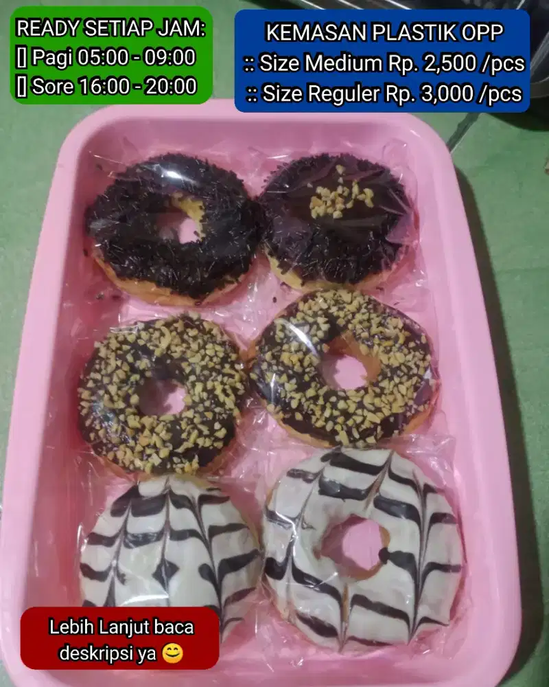 Donat home made varian topping