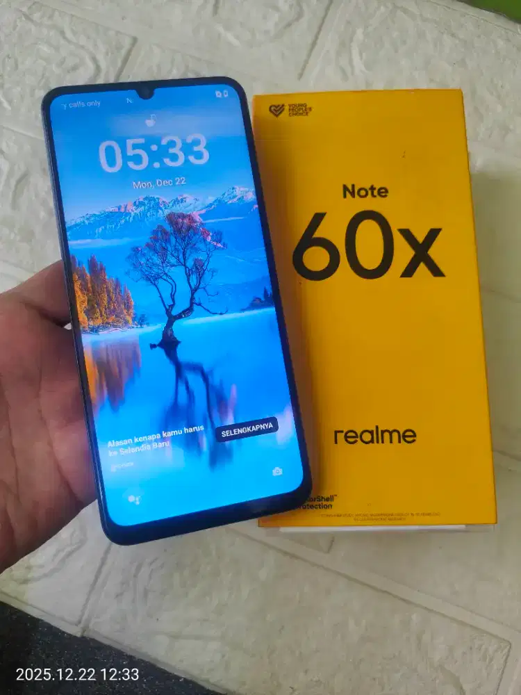 Realme note 60x ram 4/128 fullset no minus no cacad like new