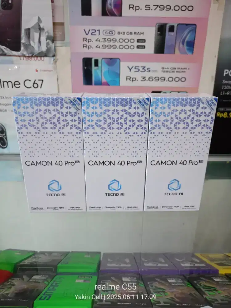 Tecno Camon 40 Pro 5G 8+8/256 GB IP69 Dimensity 7300 Garansi Resmi