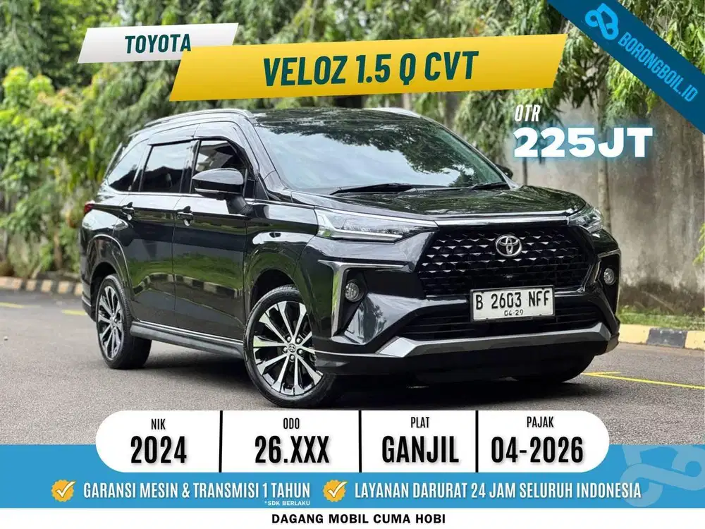 NEW TOYOTA VELOZ Q CVT 2024 HITAM LIKE NEW LOWW KM ISTIMEWA