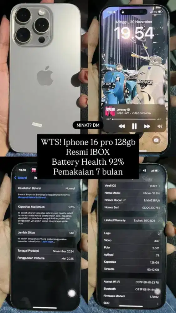 WTS IPHONE 16 PRO 128GB