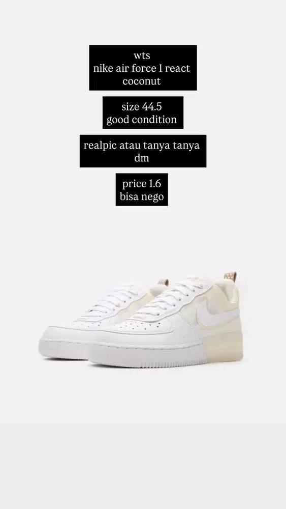 Nike Air Force 1 React Coconut Milk