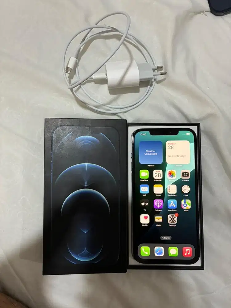 DIJUAL iPhone 12 Pro Max Warna Pacific Blue 256gb Inter ZP/A FULLSET
