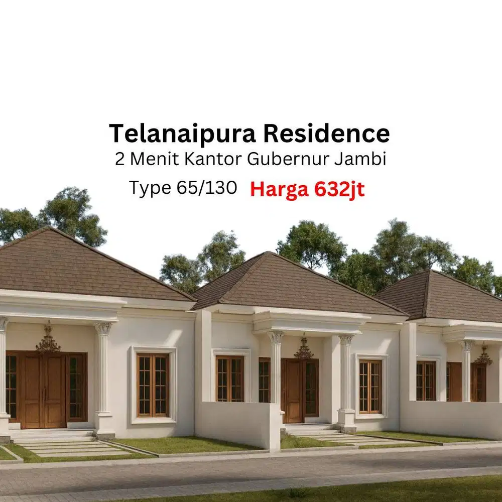 Jual Rumah Telanai Dekat Kantor Gubernur Jambi Type 65