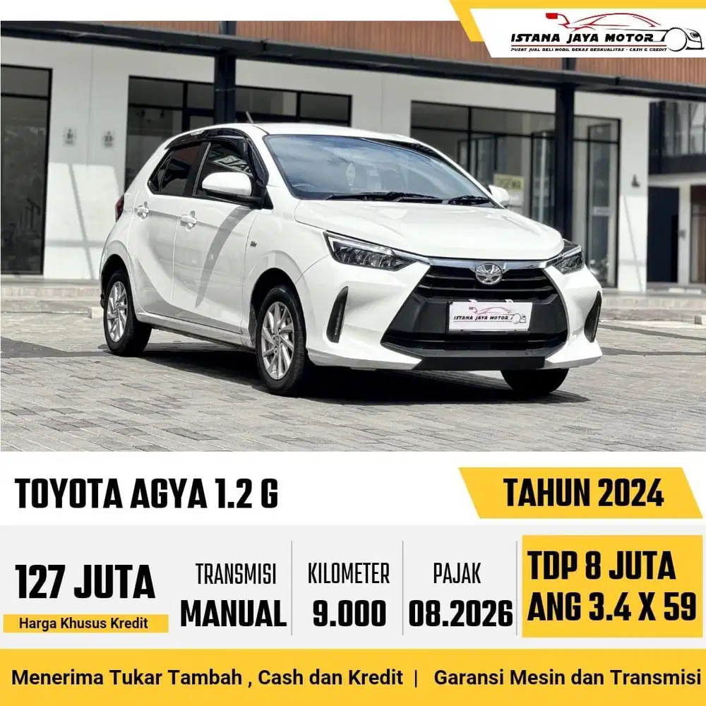LOW KM Toyota Agya 1.2 G MT 2024 Putih