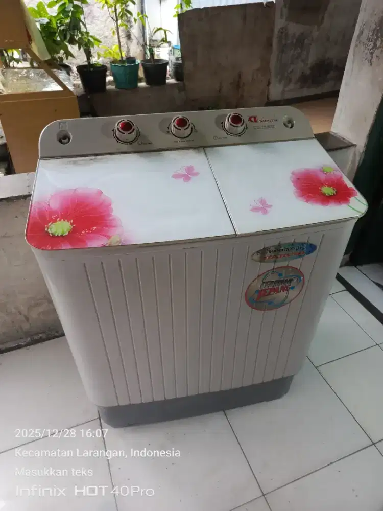 Mesin cuci merek DAIMITSU 8Kg normal Joss tinggal pake bosku