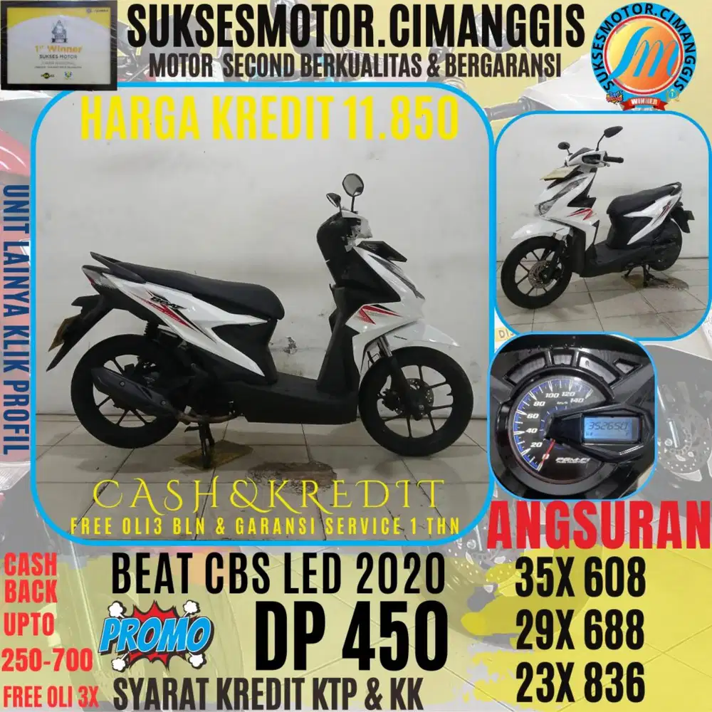 BEAT CBS LED DP 450 CASHBACK UPTO 700 RIBUAN FREE OLI 3BLN