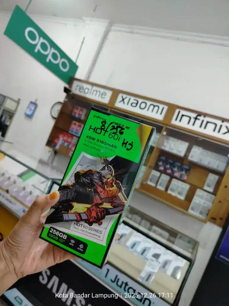 Infinix hot 60i 8/256GB, Brg Segel ORI, Garansi Resmi 1TH