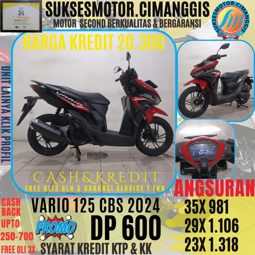 VARIO 125 CBS CASHBACK UPTO 700 RIBU FREE OLI3BLN DP 600