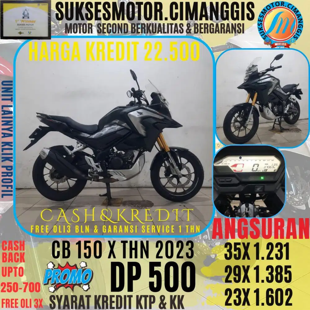 DP 500 CB 150 X CASHBACK UPTO 700 RIBUAN FREE OLI3BLN