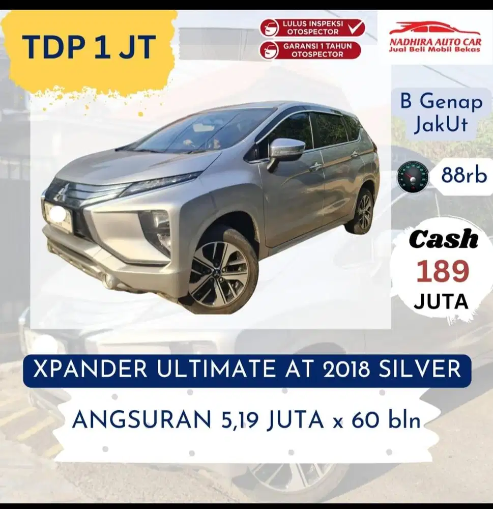 Promo TDP 1 Juta Xpander Ultimate AT 2018 Silver