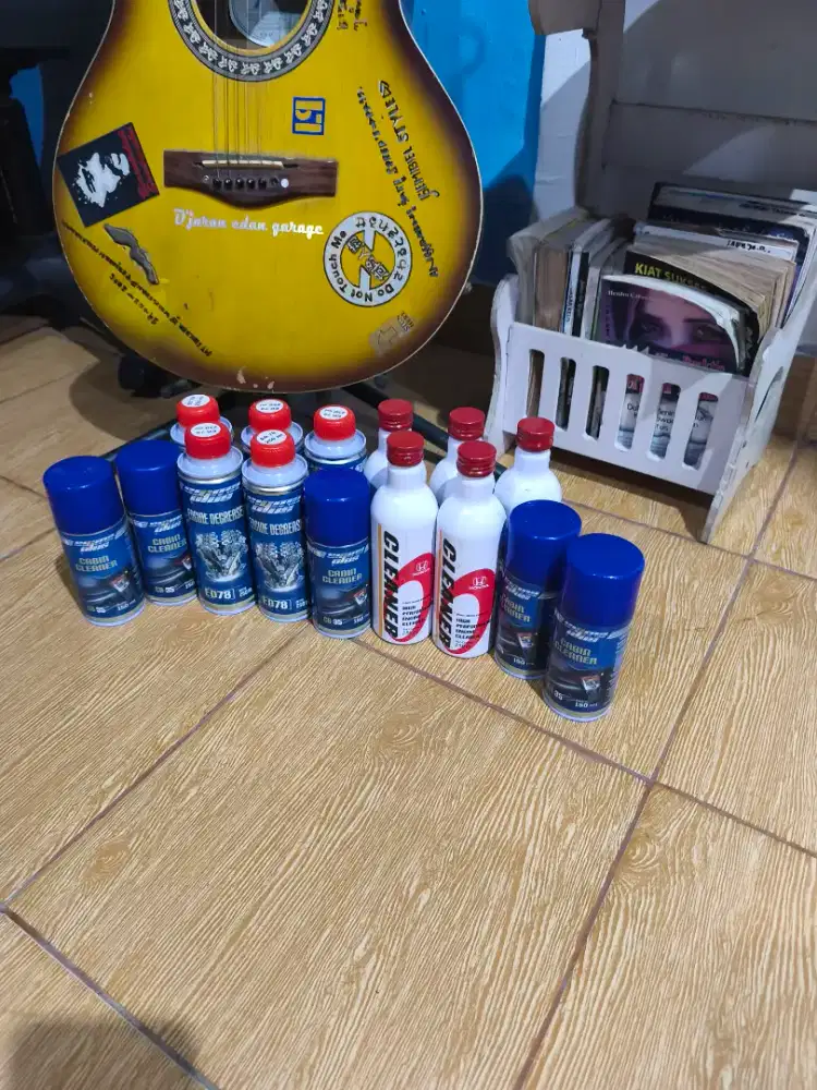 Oli, penaik oktane, engine flush, kabin Cleaner,