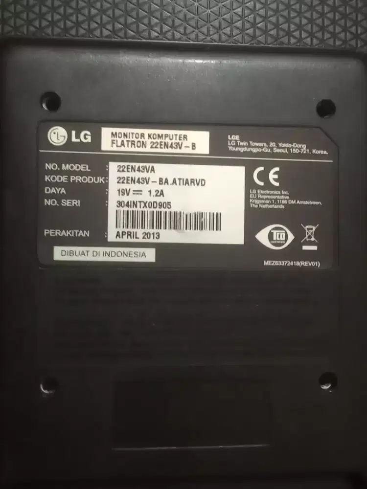 Monitor LG apa adanya
