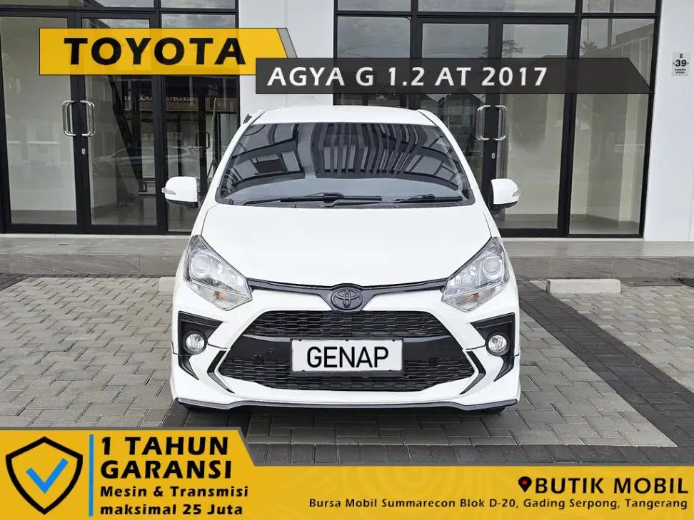 Agya G 1.2 AT 2017 Putih. Pajak Panjang 1 tahun